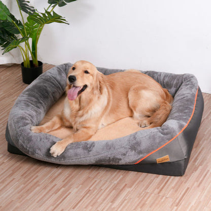 Orthopedic Dog Bed Plush Waterproof Machine Washable