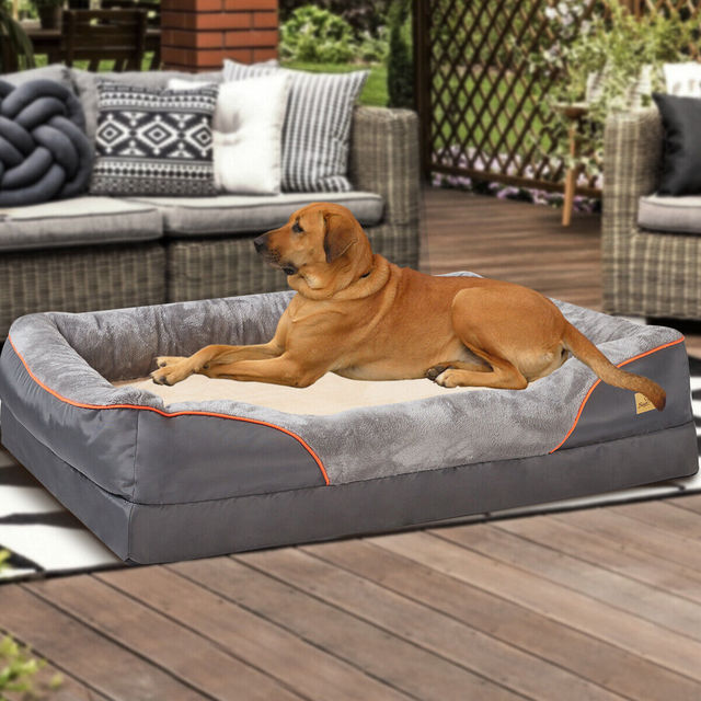 Orthopedic Dog Bed Plush Waterproof Machine Washable