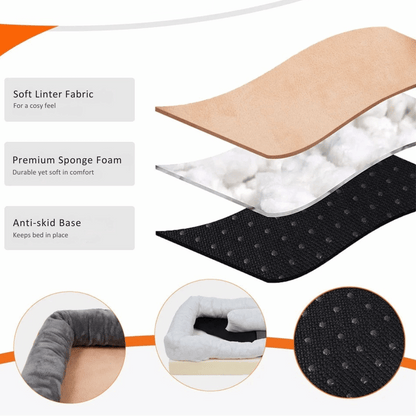 Orthopedic Dog Bed Plush Waterproof Machine Washable