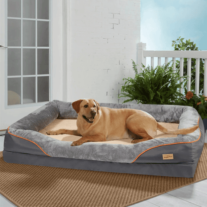 Orthopedic Dog Bed Plush Waterproof Machine Washable
