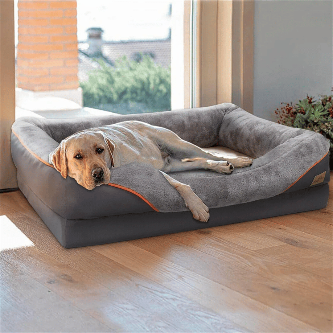 Orthopedic Dog Bed Plush Waterproof Machine Washable