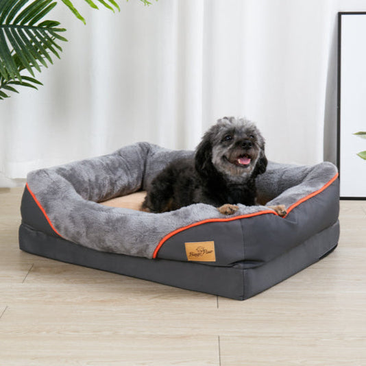 Orthopedic Dog Bed Plush Waterproof Machine Washable