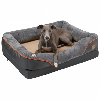 Orthopedic Dog Bed Plush Waterproof Machine Washable