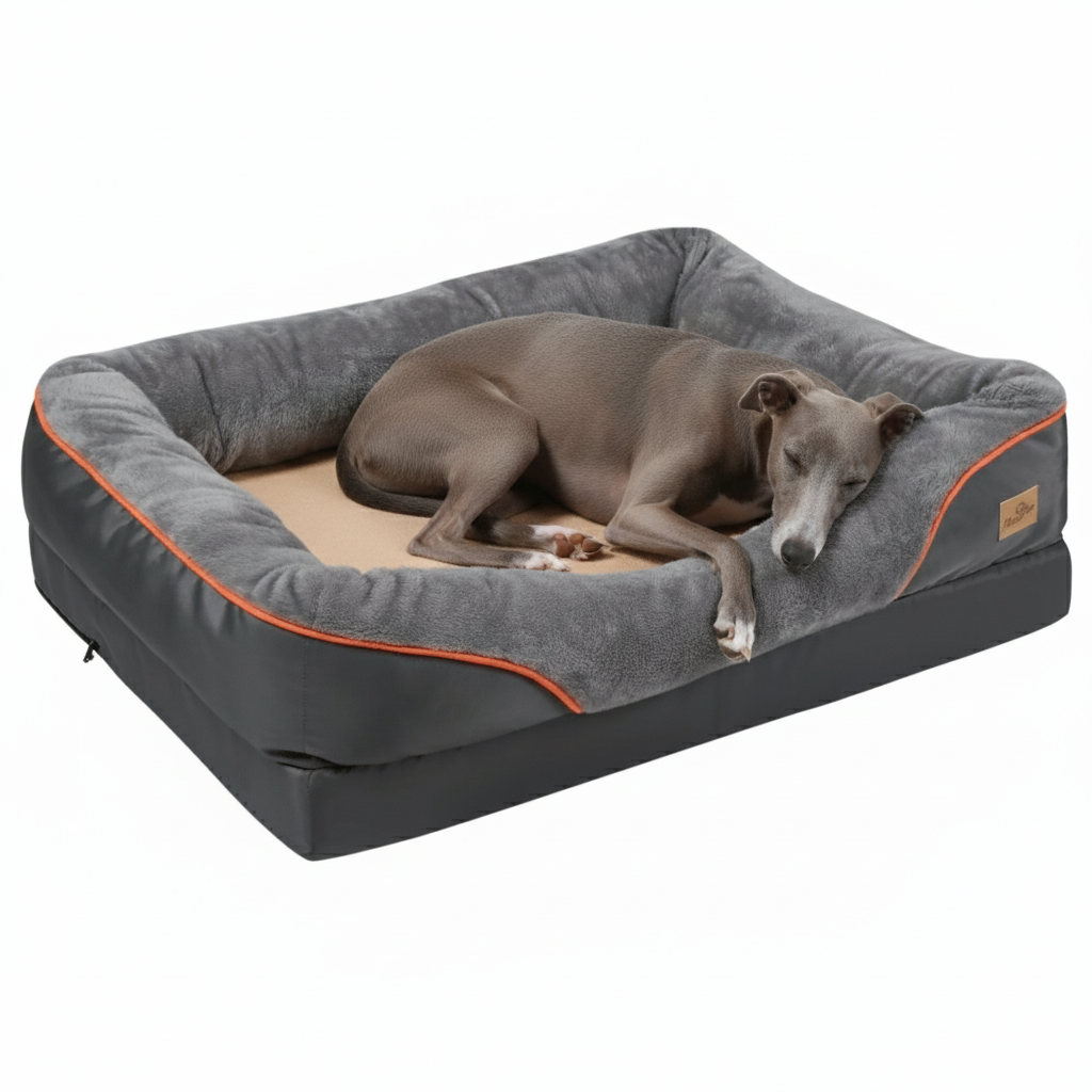 Orthopedic Dog Bed Plush Waterproof Machine Washable