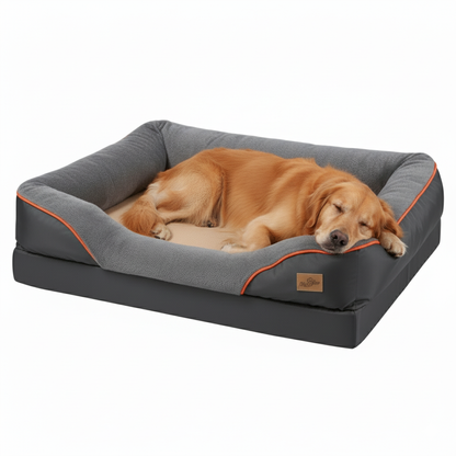 Orthopedic Dog Bed Plush Waterproof Machine Washable