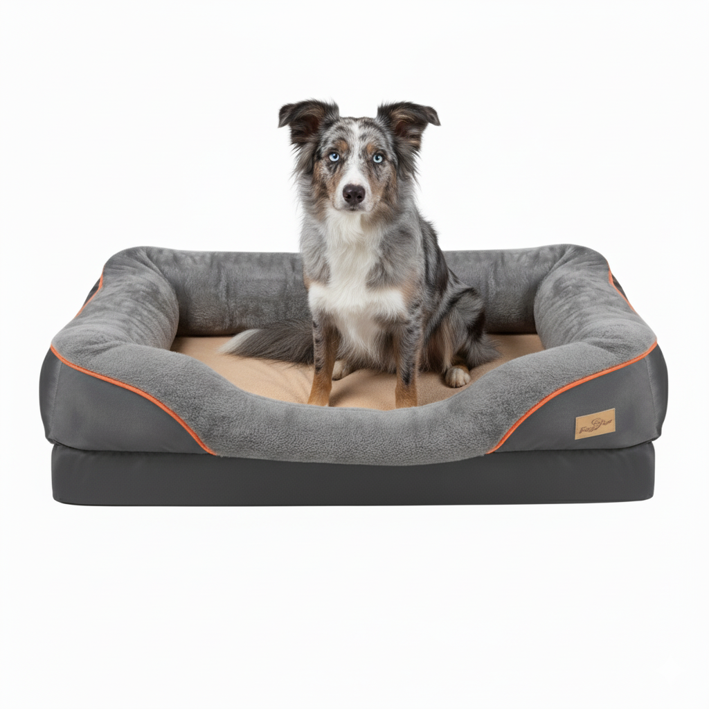 Orthopedic Dog Bed Plush Waterproof Machine Washable