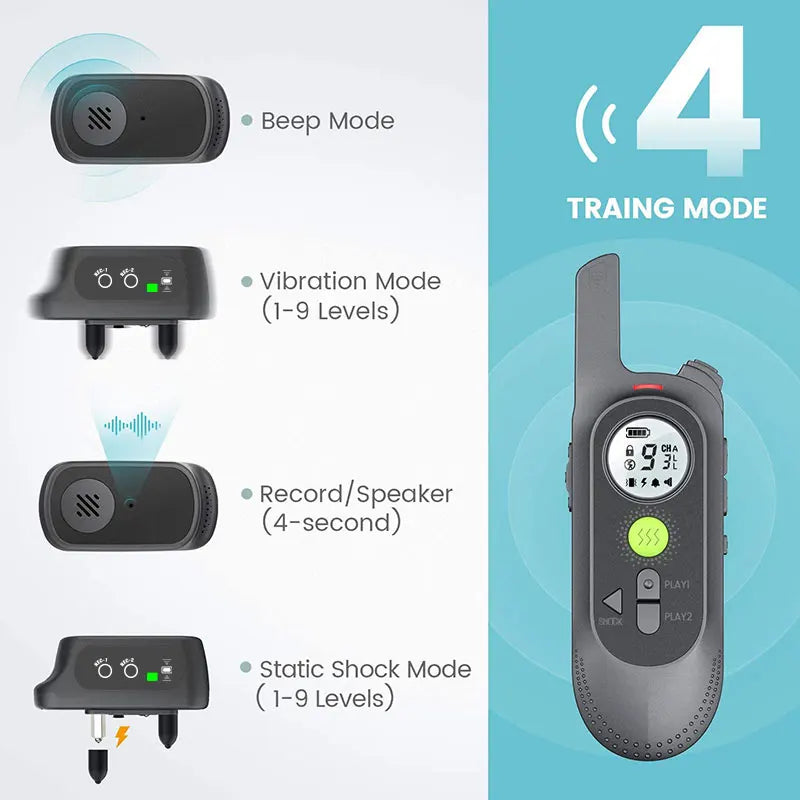 Voice Control Dog Training Collar 4 Safety Modes