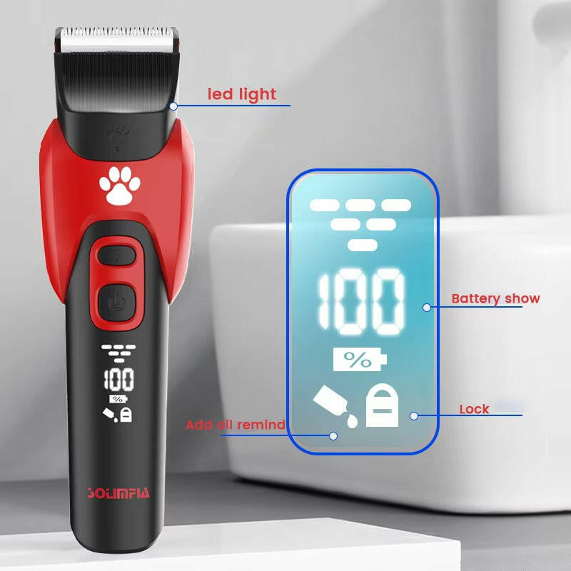 Wireless Pet Grooming Kit Adjustable Combs