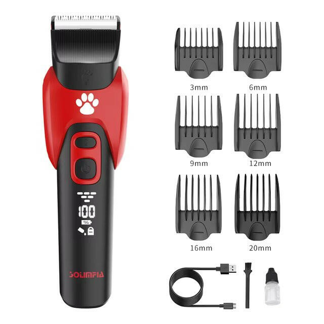 Wireless Pet Grooming Kit Adjustable Combs