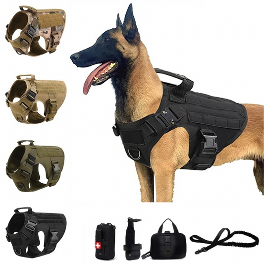 Tactical Dog Vest And Leash Set - Pupporia