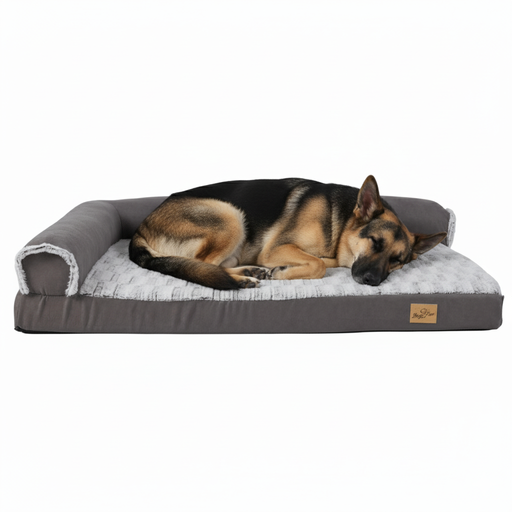 Orthopedic Dog Bed L-Shaped Soft Fleece Large