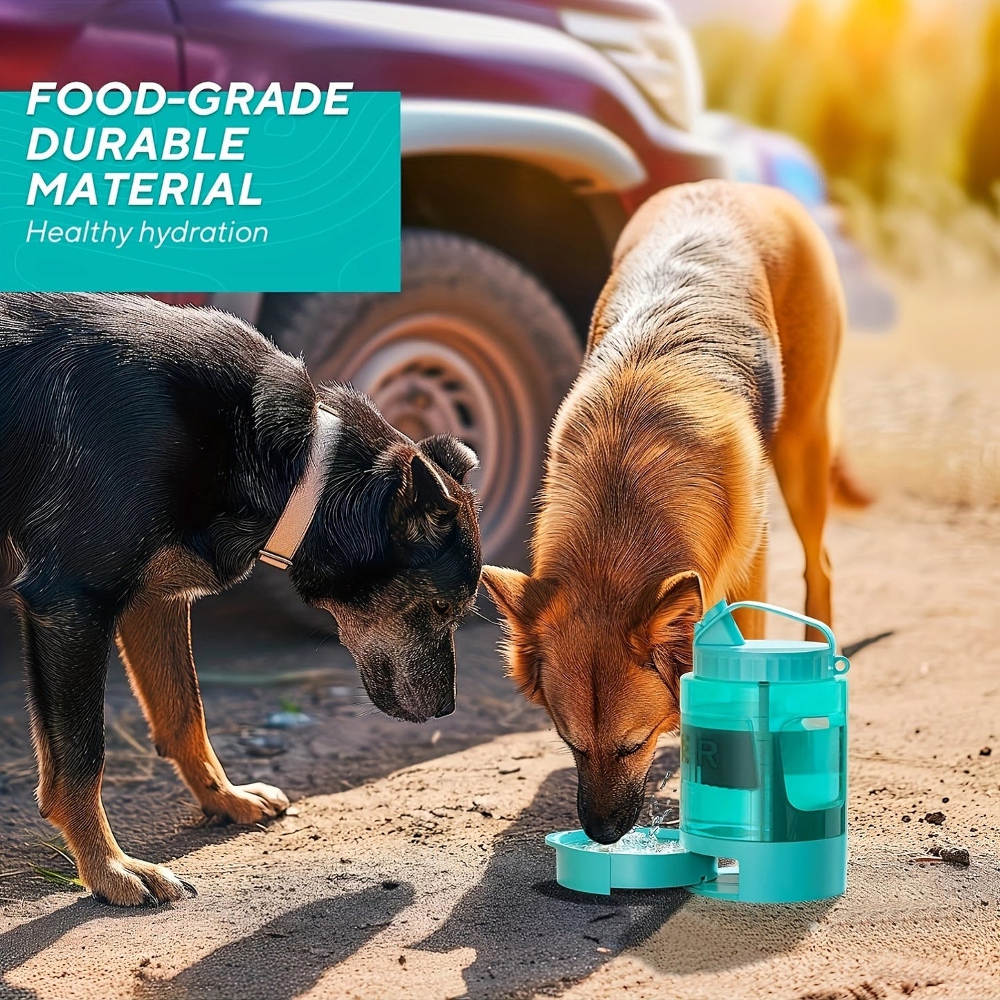 Large Capacity 74oz Dog Water Bottle – Portable Bowl for Outdoor Adventures 1