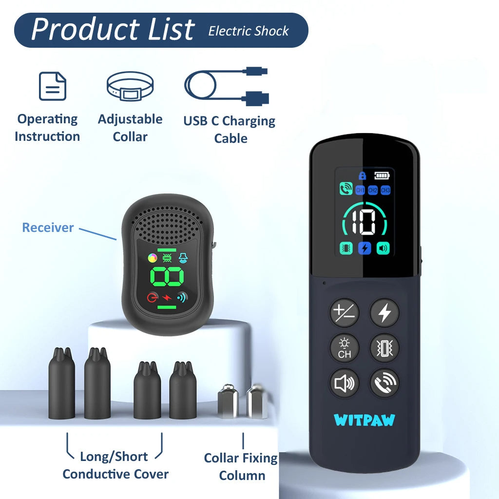 Long Distance Remote Control Dog Training Collar with Voice Call, Safe Shock, Vibration & Beep Warnings 5