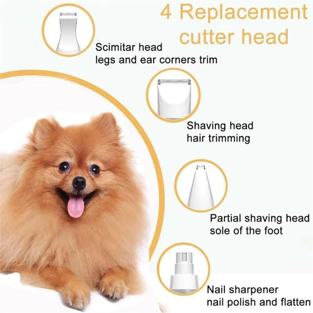 Pet Grooming Clippers 5-in-1 Trimmer Nail File Set