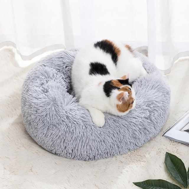 Comfy Dog Bed Donut Shape Removable Cover