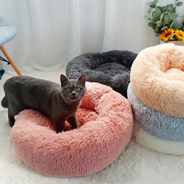 Comfy Dog Bed Donut Shape Removable Cover