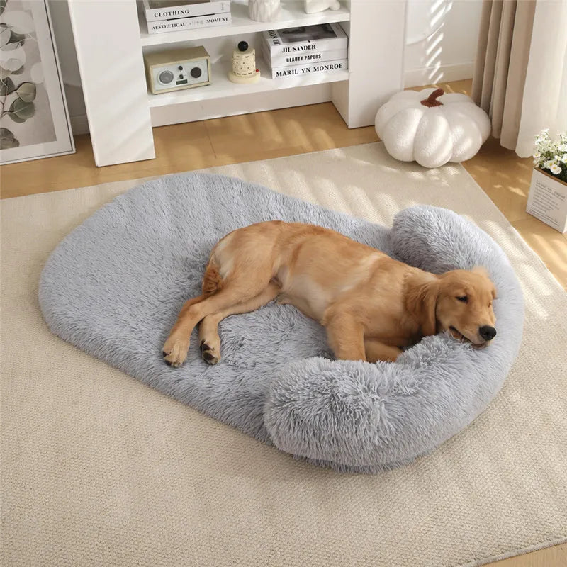 Plush Dog Bed with Supportive Bolster for Head & Neck | Leak-Proof & Washable 1
