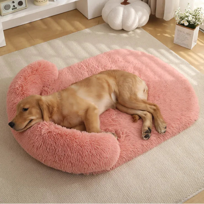 Plush Dog Bed with Supportive Bolster for Head & Neck | Leak-Proof & Washable 4