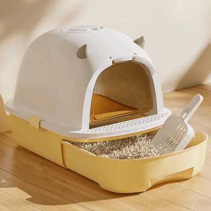 Cat Litter Box Sliding Door Easy Clean