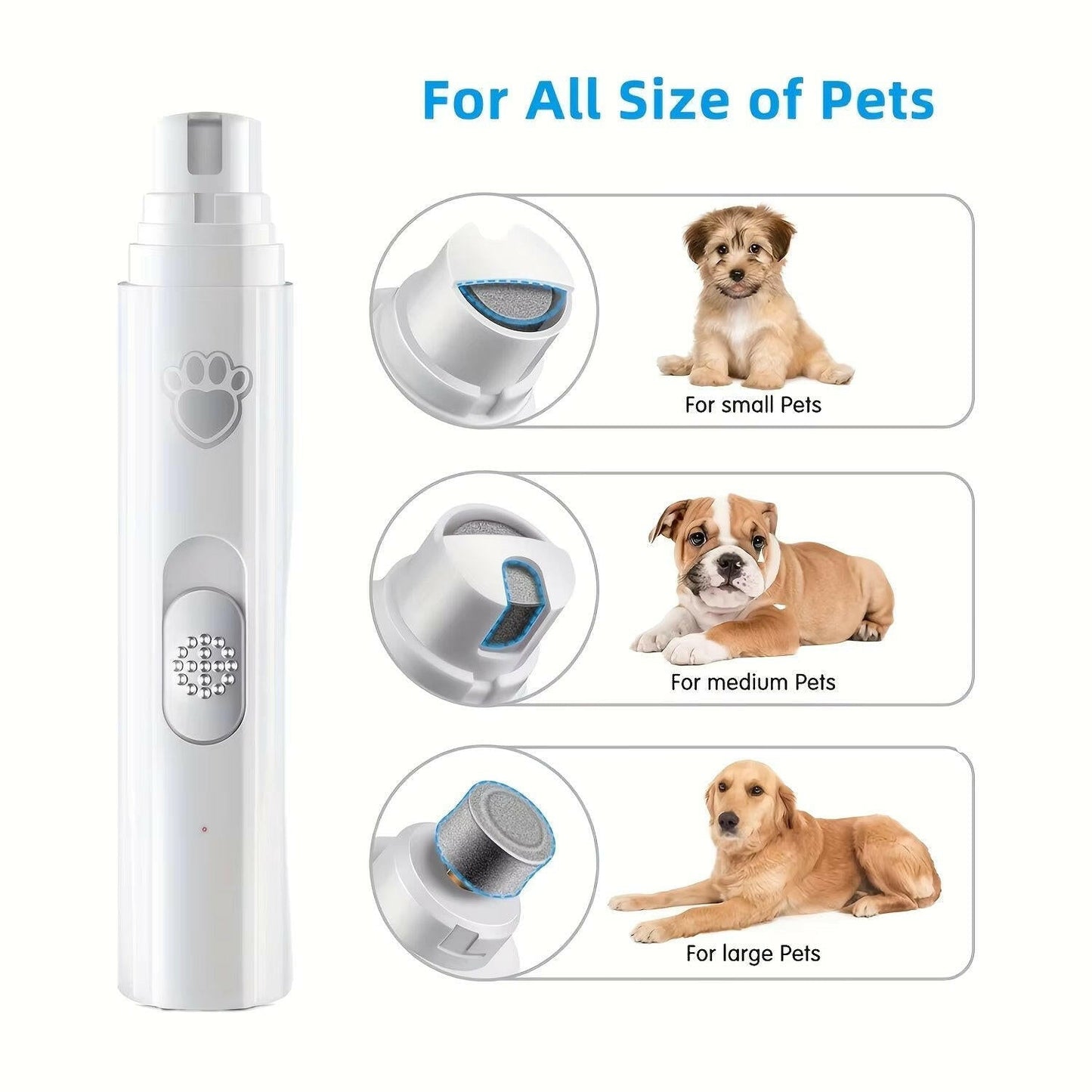 Pet Nail Trimmer 2-Speed Quiet Grinder