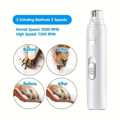 Pet Nail Trimmer 2-Speed Quiet Grinder