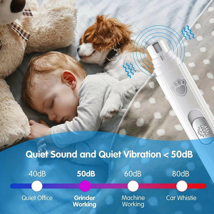 Pet Nail Trimmer 2-Speed Quiet Grinder