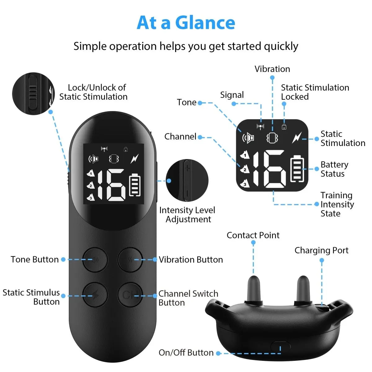 Wireless Dog Training Collar Long Range