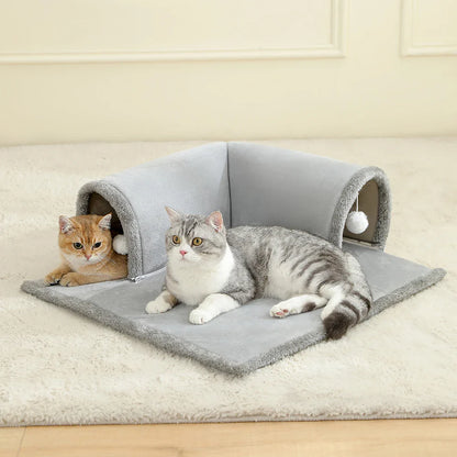 Cozy Cat Tunnel Bed Soft Plush