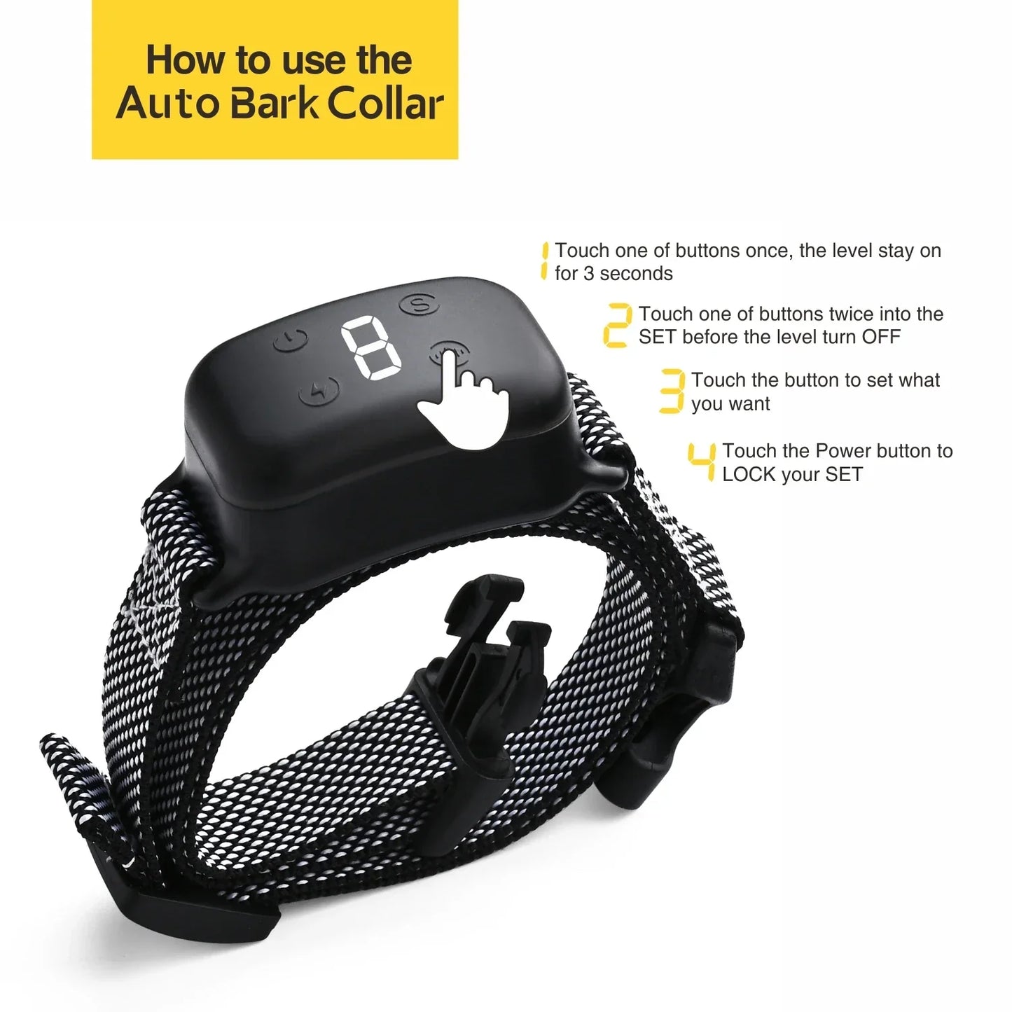 Puppy Training Collar Shock Vibe Beep Modes