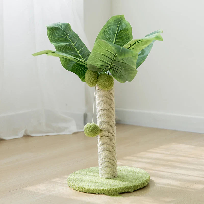 Cat Scratching Post Wooden Leaf Lounge