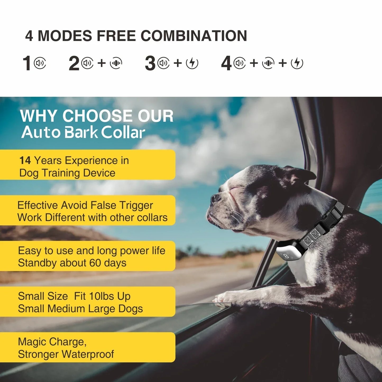 Puppy Training Collar Shock Vibe Beep Modes