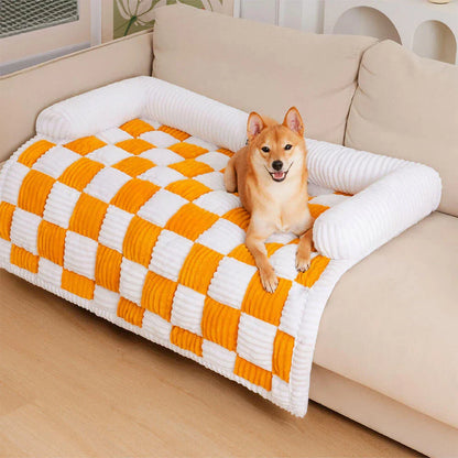 Pet Sofa Cover Soft Plush Small Pet Pillow Included