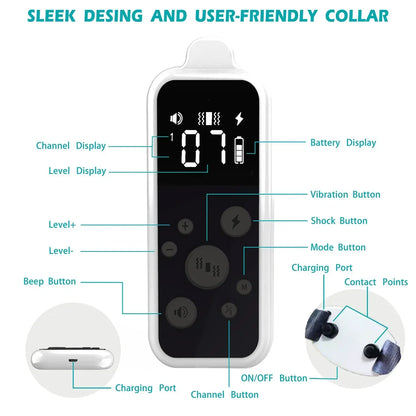 Wireless Pet Training Collar Rechargeable Remote