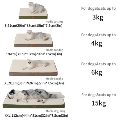 Pet Bed Plush Waterproof Removable Zip Cover