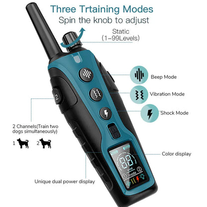 Waterproof Dog Training Collar Remote Long Range