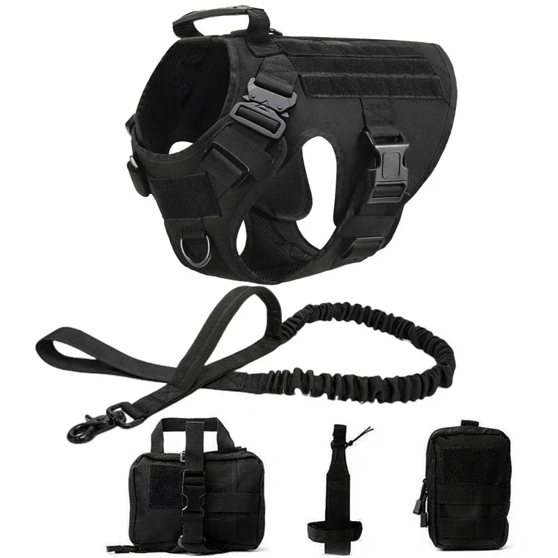 Tactical Dog Vest And Leash Set