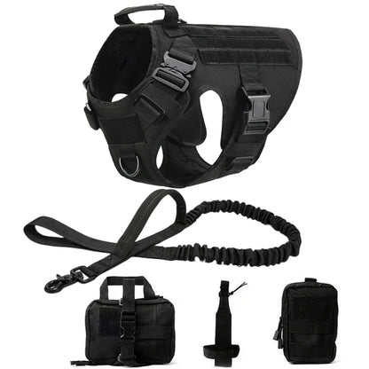 Tactical Dog Vest And Leash Set