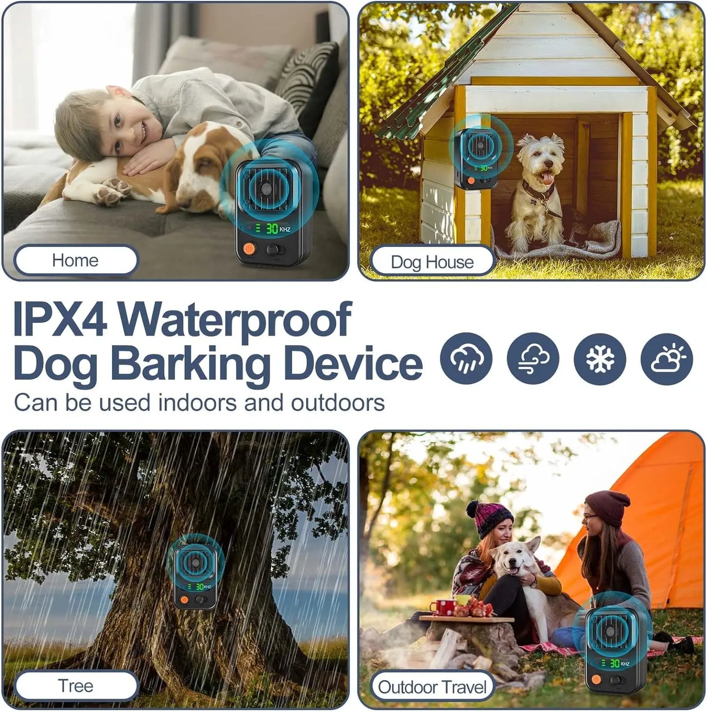 Rechargeable Dog Bark Trainer Outdoor Indoor Device