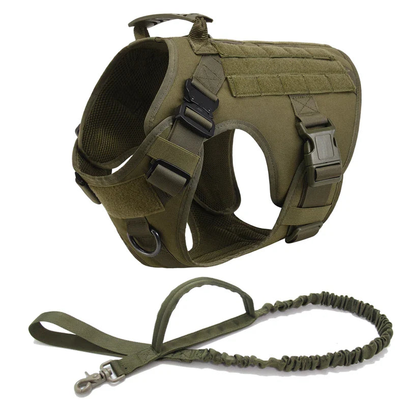 Tactical Dog Vest And Leash Set