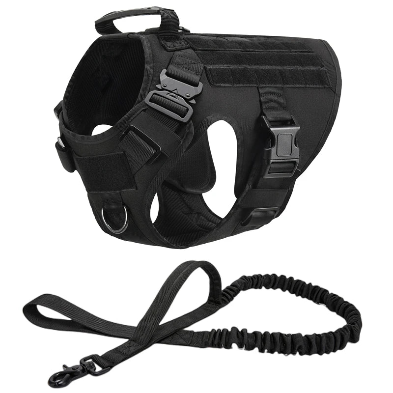 Tactical Dog Vest And Leash Set