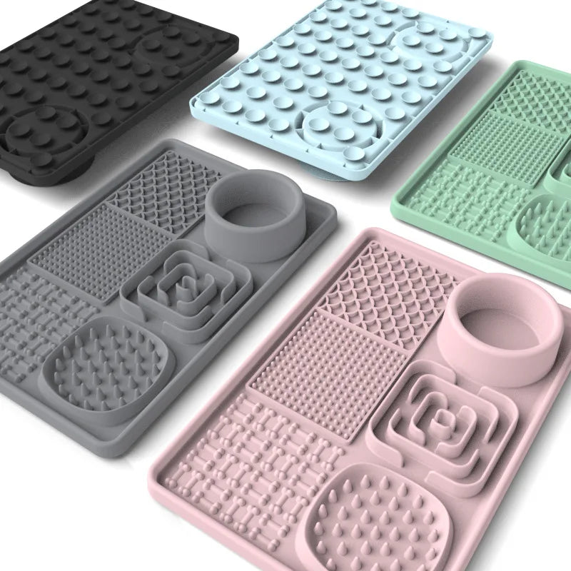 Dog Feeding Mat Suction Cups Slow Eat Silicone - Pupporia
