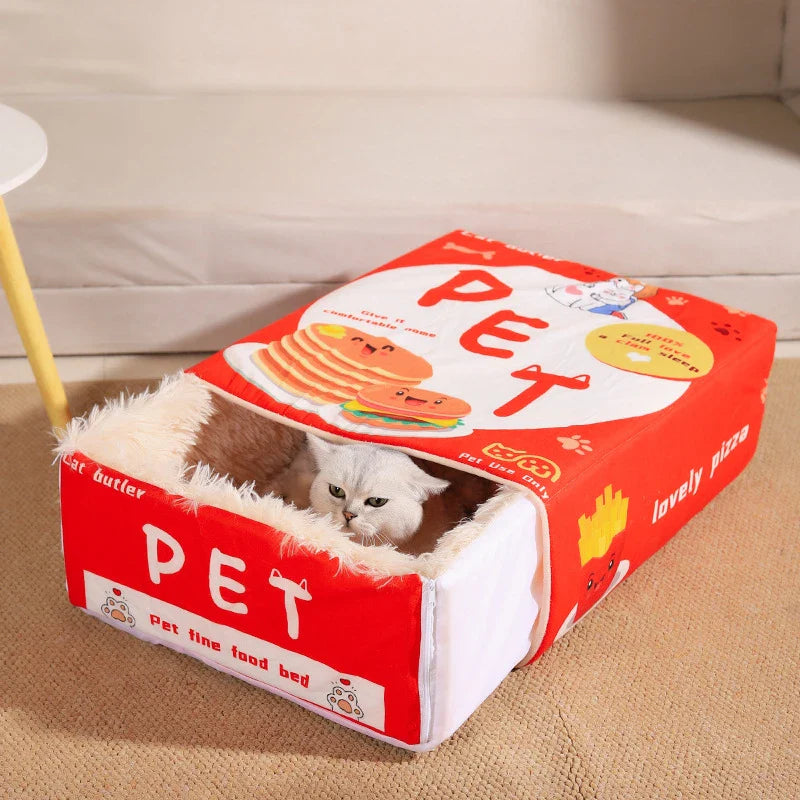 Pet Rectangular Bed Plush Cozy