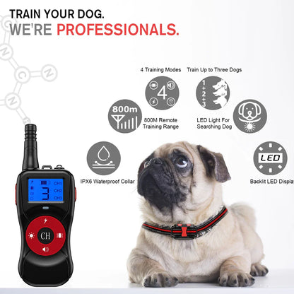 Nylon Pet Training Collar Remote Controlled