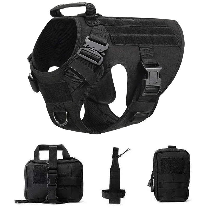 Tactical Dog Vest And Leash Set