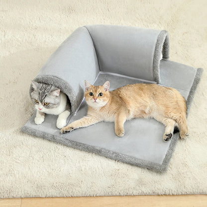 Cozy Cat Tunnel Bed Soft Plush