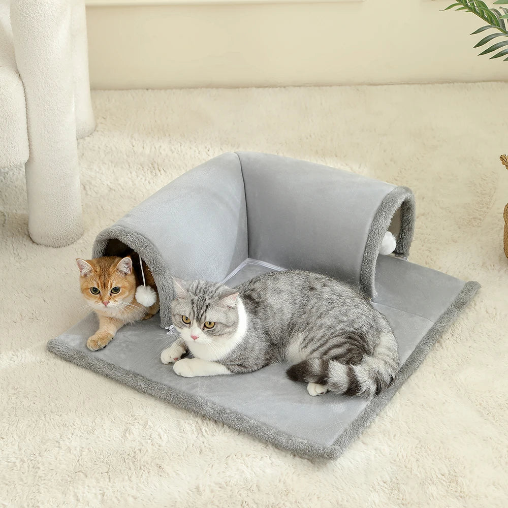 Cozy Cat Tunnel Bed Soft Plush