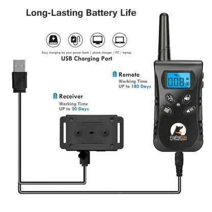 Rechargeable Dog Training Collar 500m Range