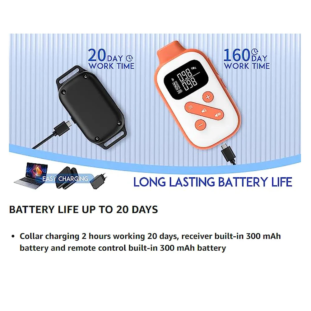 Rechargeable Bark Control Dog Collar Remote