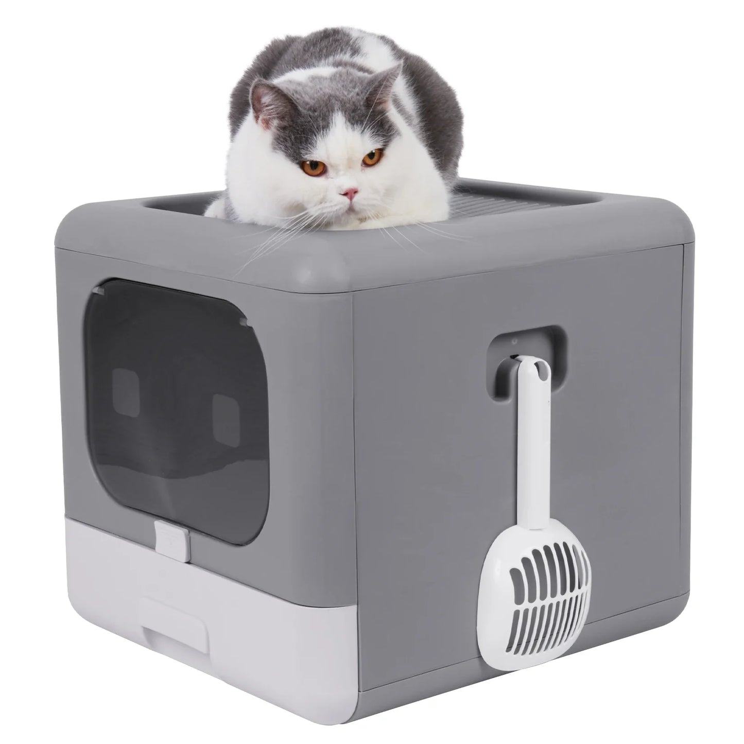 Foldable Cat Litter Box Enclosed