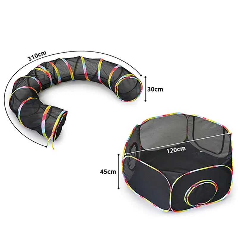 Modular Pet Tunnel And Tent Set